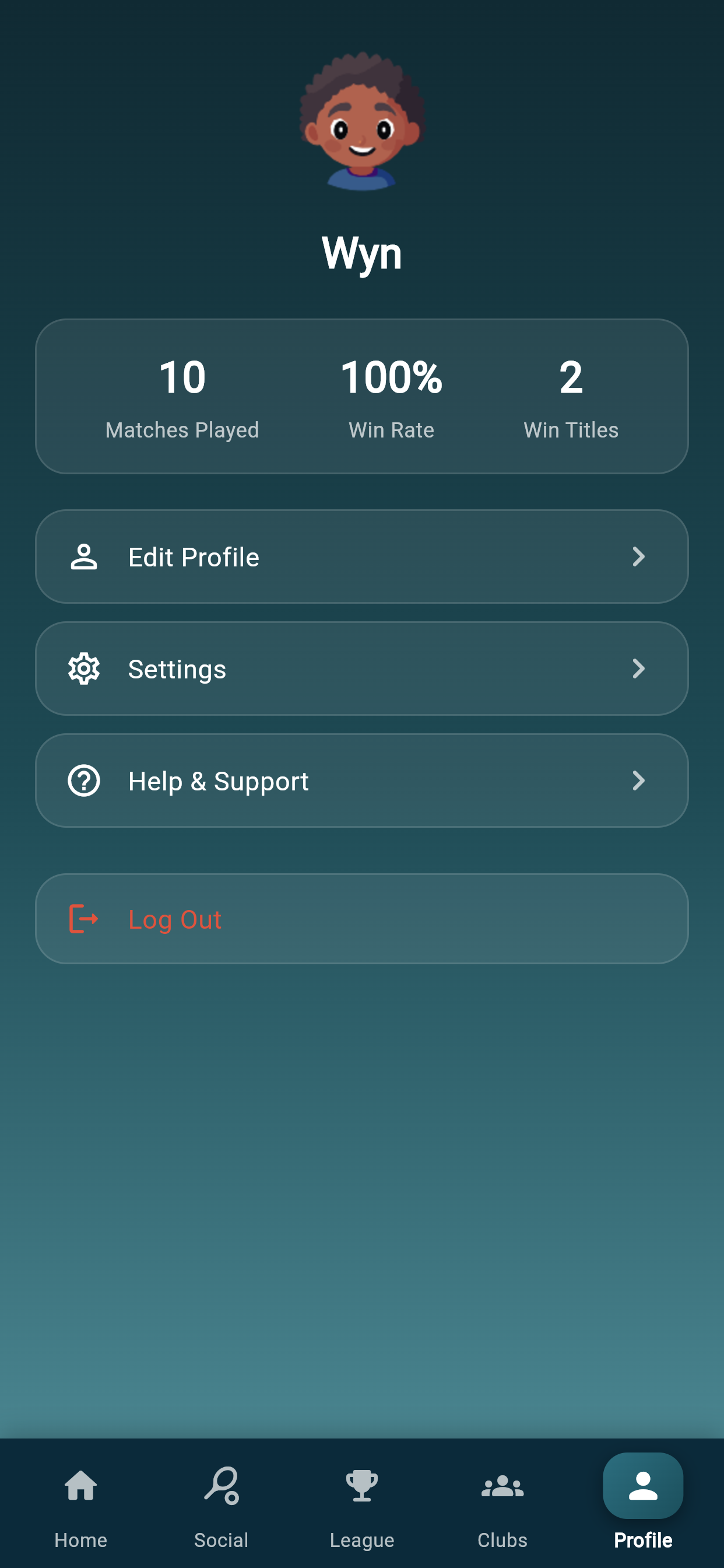 PickClub Profile screen